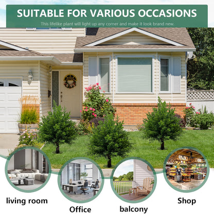 Arbres Topiaires en Cèdre Artificiel avec Piquet de Sol