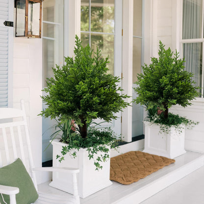 Arbres Topiaires en Cèdre Artificiel avec Piquet de Sol