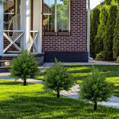 Arbres Topiaires en Cèdre Artificiel avec Piquet de Sol